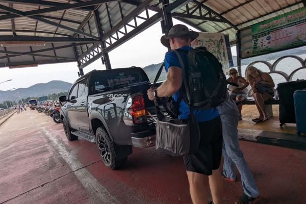 Arriving on Koh Yao Yai at the pier