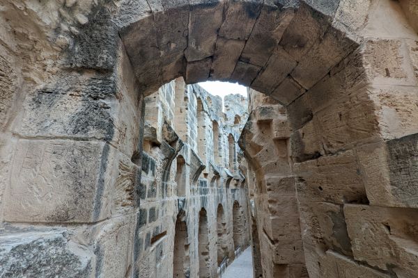 In the Colonnades of El Jem