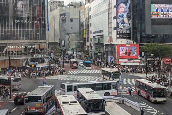 No need to drive in Tokyo Shinjuku Crossing