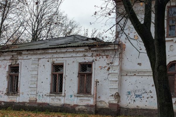 Streets of Bender with damage from conflicts