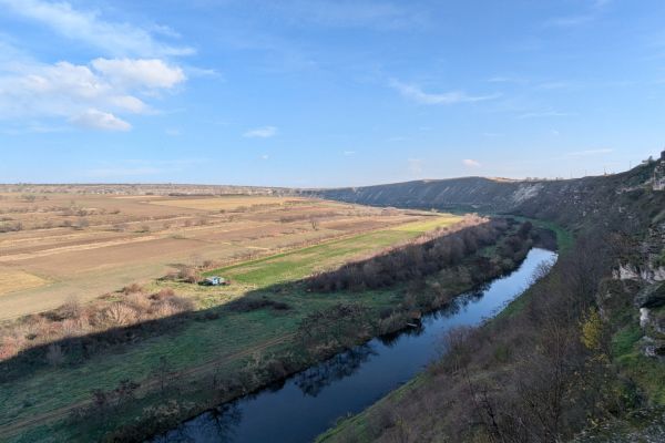 View from the outdoor Terrace at Old Orhei over the Raut River