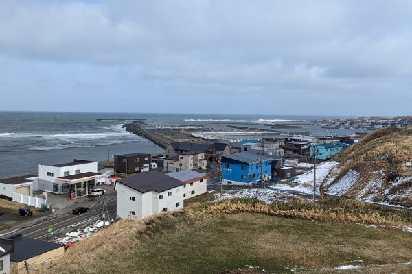 Viewpoint from the top of the hill at Cape Soya