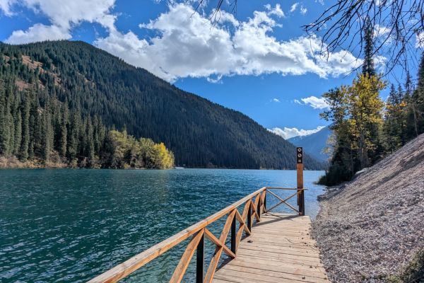 End of the boardwalk Kolsai Lake