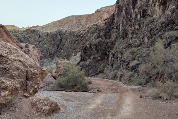 Hiking down through the Valley of the Castles Charyn Canyon