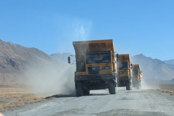 Trucks on the Pamir Highway