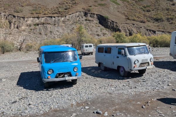 UAZ Eco Taxi at Kaindy Lake