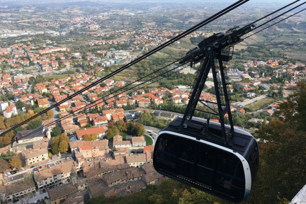 Cable Car to San Marino Historic Center