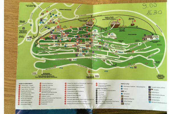 Map of Historic Centre of San Marino