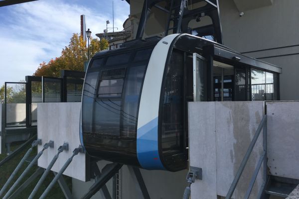 San Marino Cable Car at the top station