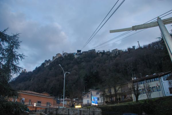 View from Borgo Maggiore looking up to San Marino