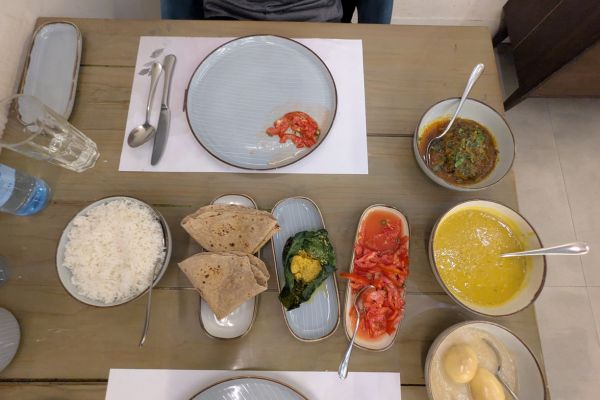 Plates of Bengali Food at Dhaka's Paturi Restaurant in Banani