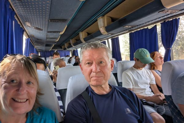 On the bus between Almaty and Bishkek