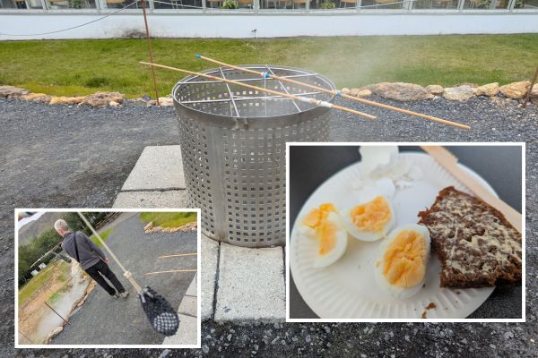 Boiling Eggs and Geothermally baked bread at the Hveragerði Geothermal Park
