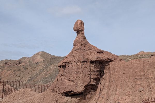 Camel Greeting Visitors at Binggou Danxia
