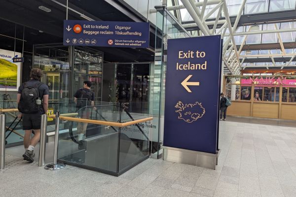 The Famous Exit to Iceland Sign before Duty Free
