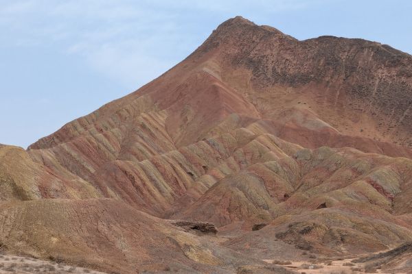 First View of the Rainbow Mountains
