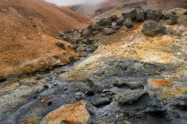 Krysuvik Geothermal Area on Reykjanes Peninsula