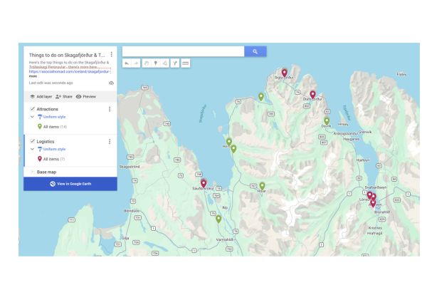 Map of things to do on Skagafjörður & Tröllaskagi