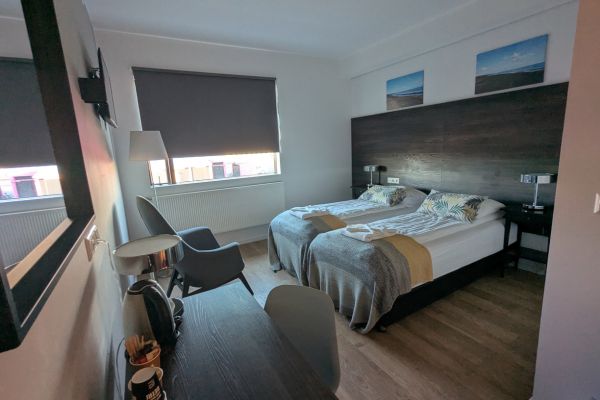 Double room private bath at the Black Sand GuestHouse Reykjanes Peninsula
