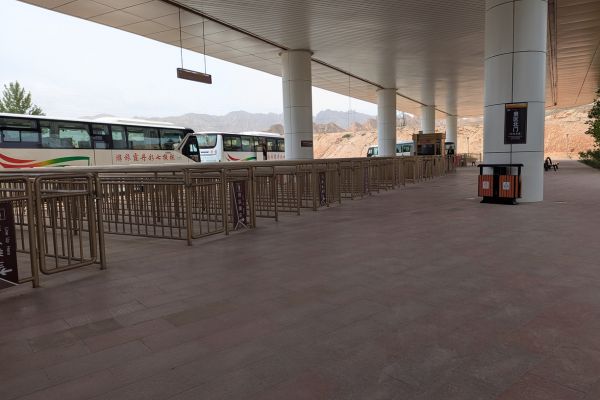 Shuttle Buses at Zhangyes Rainbow Mountains