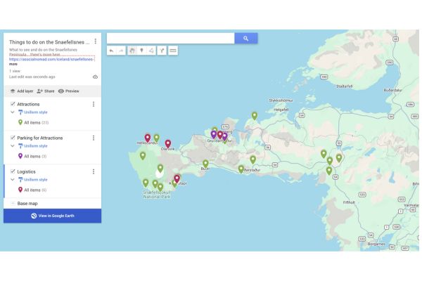 Snaefellsnes Attractions Map and Things to Do