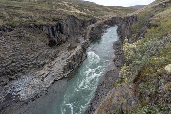 Stuðlagil Canyon from the West Side