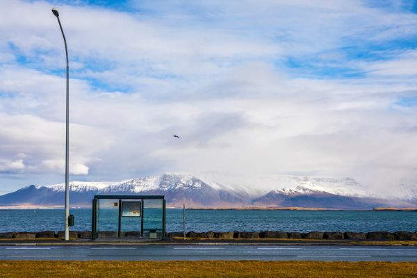 Bus Stop in Reykjavik