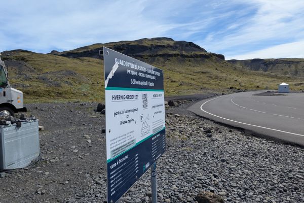 QR Codes for Parking at Solheimajokull Glacier