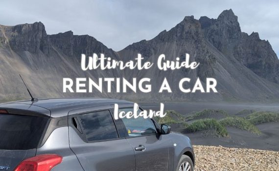 Car on gravel at Vestrahorn Iceland