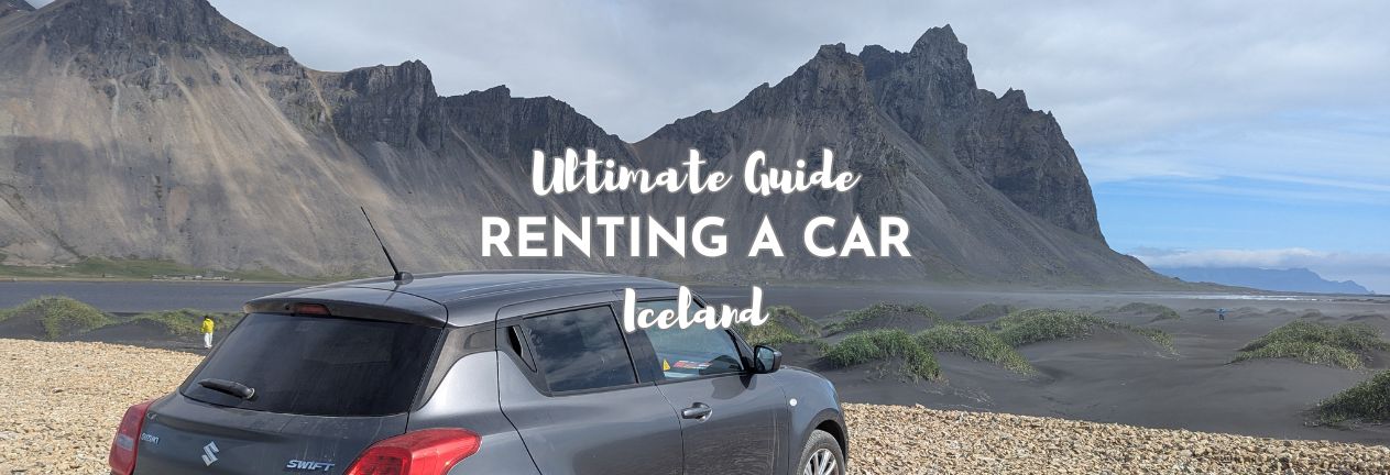 Car on gravel at Vestrahorn Iceland