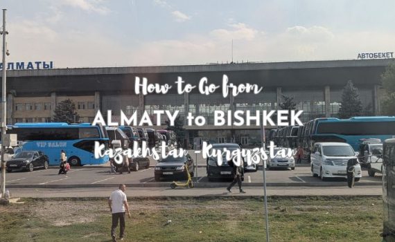 Almaty bus station and local bus
