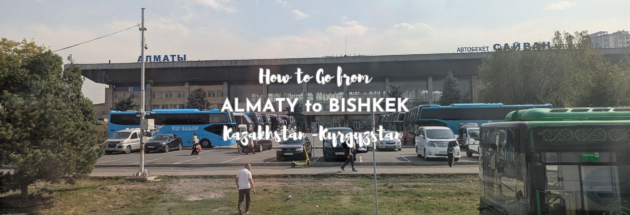 Almaty bus station and local bus