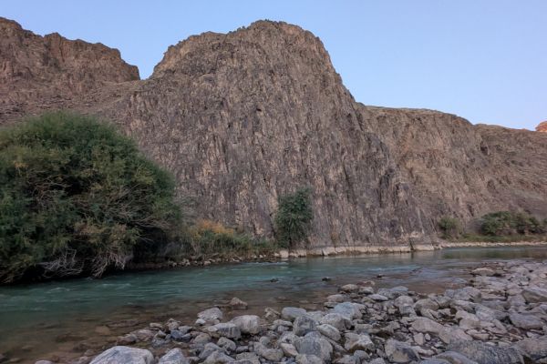 Charyn River at the end of Valley of the Castles Charyn Canyon