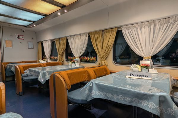 Dining Car on Talgo Kazakhstan Train
