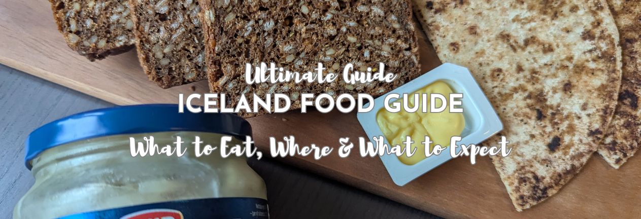 Marinated Herring, flat bread and rugbrot in Iceland