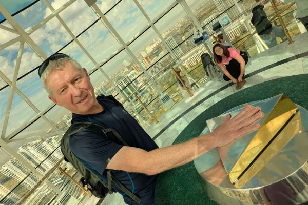 Golden Hand print at the Baiterek Tower