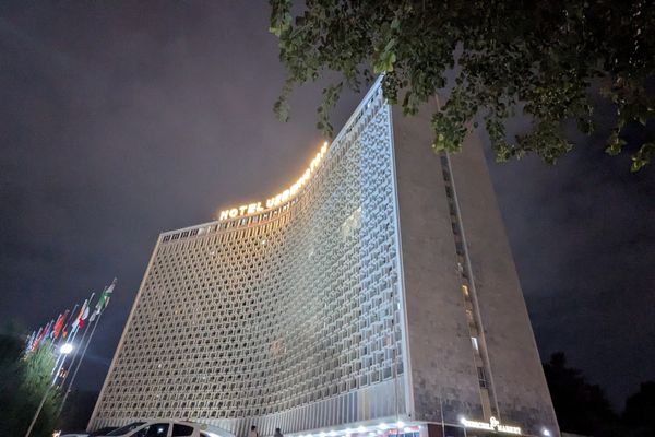 Outside view of the Hotel Uzbekistan