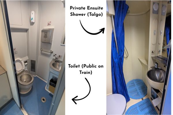 Private Ensuite Shower Kazakh Trains and Toilet