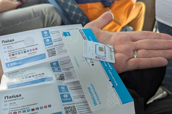 SIM Card at Border Crossing Kazakhstan