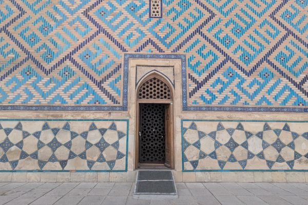 Tiles on the outside of the Khoja Ahmed Yasawi Mausoleum