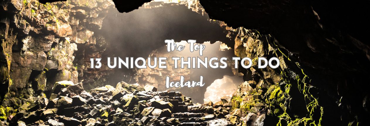 Inside a lava cave in Iceland