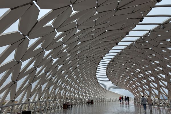 Walking Across the Atyrau Bridge