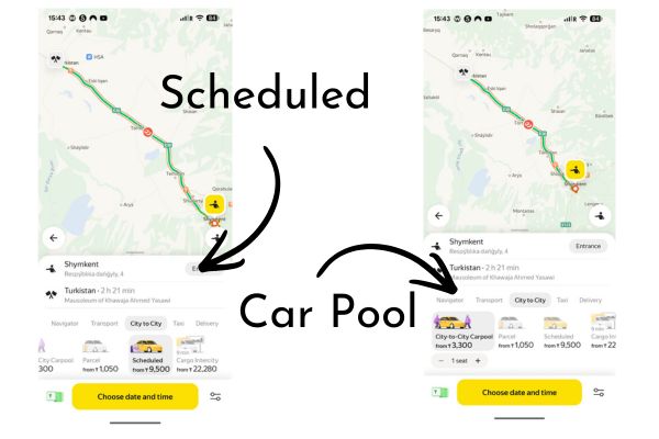 Yandex City to City