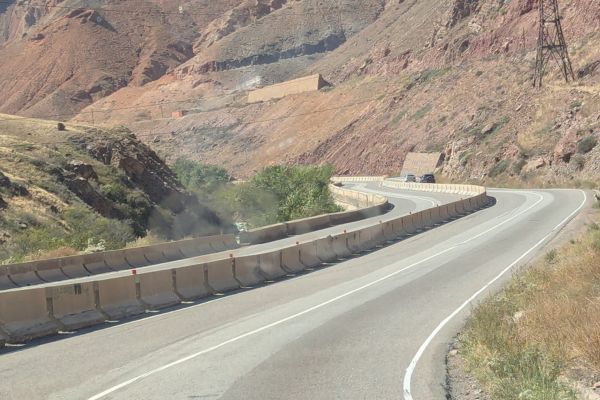 Driving from Bishkek to Konorchek Canyon