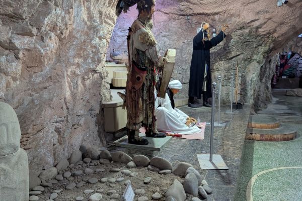 Inside the Cave Museum on Sulaiman-Too