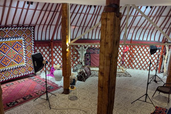 Inside the Three Storey Yurt