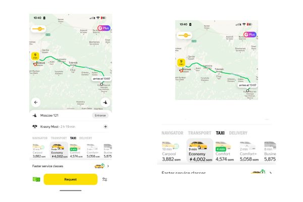 Yandex from Bishkek to Konorchek Canyon
